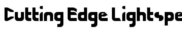 Cutting Edge Lightspeed font preview